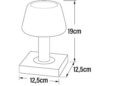 KonstSmide Oplaadbare tafellampMonaco antraciet - 7825-372