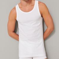 2-Packheren hemden 95/5 - Witte en zwarte Biologisch katoenen mannen onderhemden - thumbnail