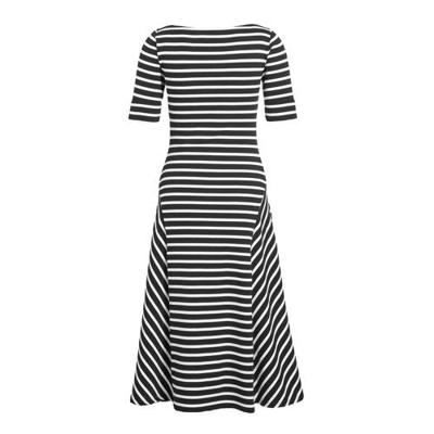 Lauren Ralph Lauren gestreepte A-lijn jurk zwart/wit Lauren Ralph Lauren gestreepte A-lijn jurk zwart/wit