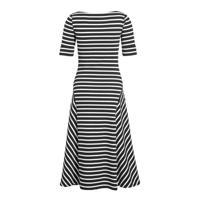 Lauren Ralph Lauren gestreepte A-lijn jurk zwart/wit - thumbnail