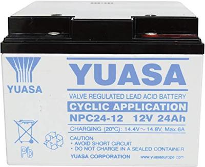 Yuasa NPC24-12 Loodaccu 12 V 24 Ah Loodvlies (AGM) (b x h x d) 175 x 125 x 166 mm M5-schroefaansluiting Onderhoudsvrij, Cyclusbestendig