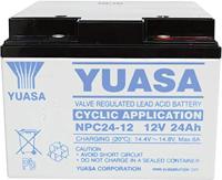 Yuasa NPC24-12 Loodaccu 12 V 24 Ah Loodvlies (AGM) (b x h x d) 175 x 125 x 166 mm M5-schroefaansluiting Onderhoudsvrij, Cyclusbestendig - thumbnail