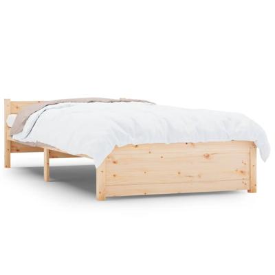 Bedframe massief hout 75x190 cm