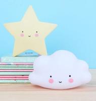 A Little Lovely Company nachtlamp Ster meisjes 14,5 cm PVC geel - thumbnail