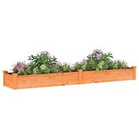 Plantenbak verhoogd met voering 240x45x25 cm vurenhout bruin - thumbnail