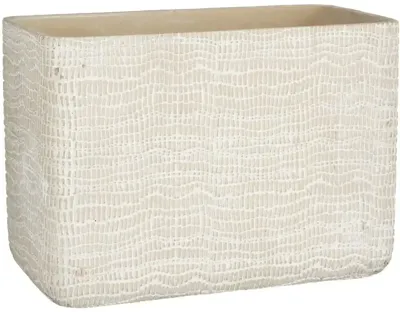 Mica Decorations bloempot Siri rechthoek 28x14x20cm licht grijs