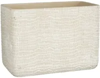 Mica Decorations bloempot Siri rechthoek 28x14x20cm licht grijs - thumbnail