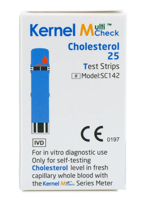 Multicheck cholesterol teststrips 25 Stuks