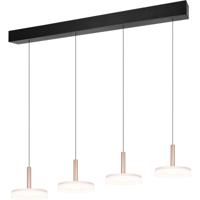 LED Hanglamp 30W - Dimbaar Rechthoekig Design - Warm Wit 3000K - Koffiebruin Metaal - thumbnail