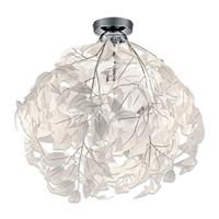 Trio Plafondlamp met blaadjesLeavy 38cm grijswit - R60461001 - thumbnail