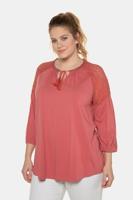 Ulla Popken Shirt, A-lijn, ronde hals, pailletten, 3/4 mouwen - Grote Maten - thumbnail