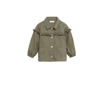 Mango Kids zomerjas met ruches khakigroen Mango Kids zomerjas met ruches khakigroen