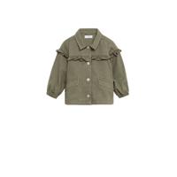 Mango Kids zomerjas met ruches khakigroen - thumbnail