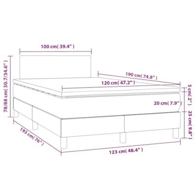 Boxspring met matras kunstleer zwart 120x190 cm