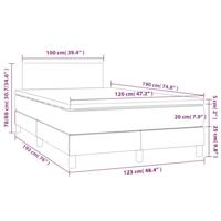 Boxspring met matras kunstleer zwart 120x190 cm - thumbnail