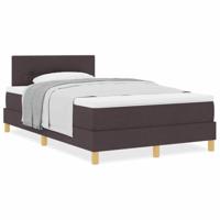 Boxspringbed met matras Donkerbruin 120 x 200 cm Stof - thumbnail