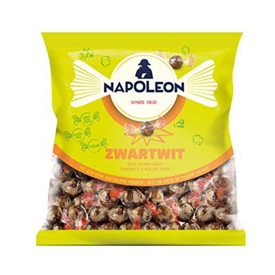 Snoep Napoleon zwart wit zak 1kg | 5 stuks