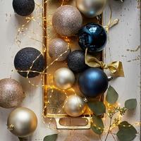 Decoris kerstballen set Plastic 26st licht goud 6-8-10cm - thumbnail