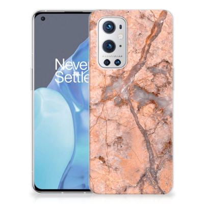 OnePlus 9 Pro | TPU | Siliconen hoesje | Marmer Oranje