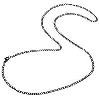 LGT Jewels Cubaanse koord ketting Zwart Gourmet Schakel 3mm-50cm - thumbnail