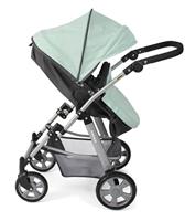 Combi-poppenwagen Nele - Melange Antraciet Mint - thumbnail