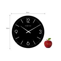 NeXtime NE-3157ZW Wandklok Dia. 35 Cm, Bol Glas, Zwart, 'Basic Dome' - thumbnail
