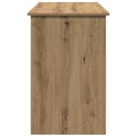 Bureau 102x50x75 cm bewerkt hout artisanaal eikenkleurig - thumbnail