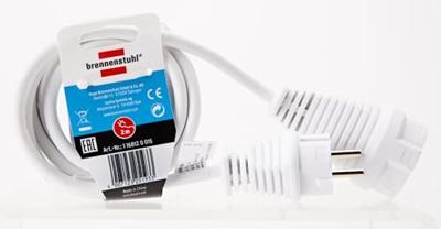 Brennenstuhl 1168120015 Stroom Verlengkabel Wit 2.00 m H05VV-F 3G 1,5 mm²