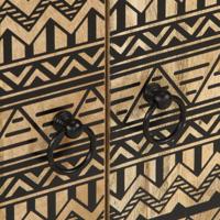 Wastafelkast 62x33x58 cm massief mangohout zwart - thumbnail