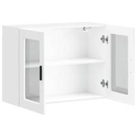 Keukenbovenkast met glazen deur Porto wit - thumbnail