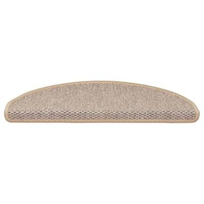 Trapmatten zelfklevend 15 st sisal-look 65x21x4 cm lichtbeige