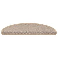 VidaXL Trapmatten zelfklevend 15 st sisal-look 65x21x4 cm lichtbeige - thumbnail