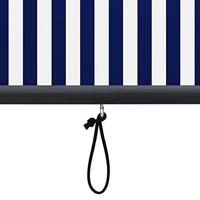 VidaXL Rolgordijn voor buiten 80x250 cm blauw en wit - thumbnail