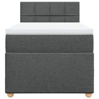 Boxspring met matras stof donkergrijs 180x200 cm - thumbnail