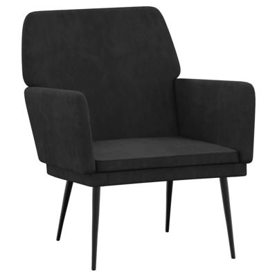 Fauteuil 62x79x79 cm fluweel zwart
