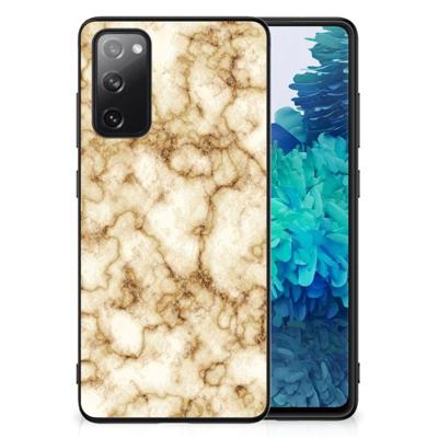 Samsung Galaxy S20 FE Marmeren Print Telefoonhoesje Marmer Goud