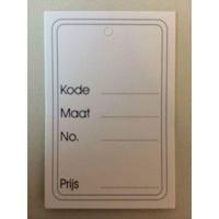 Hangetiket 40x60mm bedrukt los geen perf - thumbnail