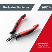 Wiha Zijkniptang Electronic smalle, spitse kop en draadklemveer zonder facet | 126mm/5" - 26813 - 26813 - thumbnail
