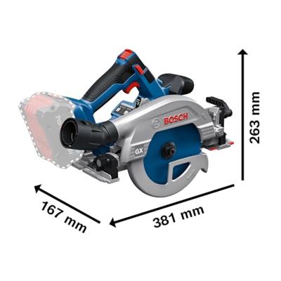 Bosch Professional GKS 18V-57-2 GX Accu cirkelzaag 165mm 18V Basic Body in L-Boxx - 06016C1001 - thumbnail
