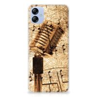 Samsung Galaxy A04e | Siliconen hoesje | met foto Bladmuziek - thumbnail