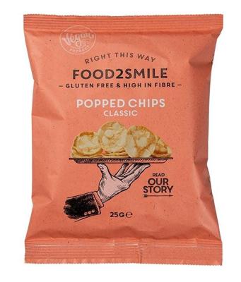Food2Smile Popped chips classic 25 Gram Food2Smile Popped chips classic 25 Gram