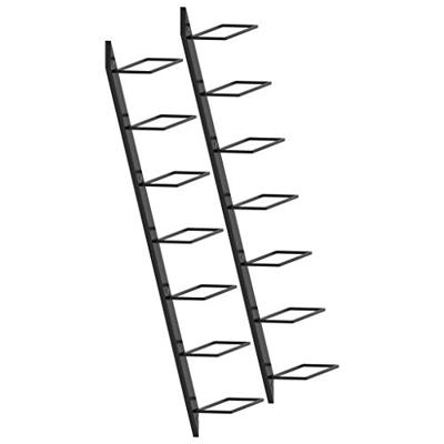Wijnrekken voor 14 flessen wandmontage 2 st metaal zwart Wijnrekken voor 14 flessen wandmontage 2 st metaal zwart
