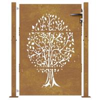VidaXL Poort 105x155 cm boomontwerp cortenstaal - thumbnail