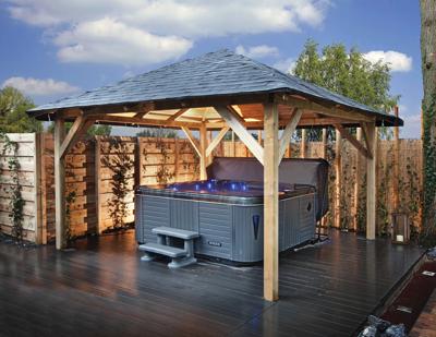 Tuindeco Classico prieel 430x430 cm vuren groen geïmpregneerd- Puntdak- Geïmpregneerd grenenhout- Tuindeco Tuindeco Classico prieel 430x430 cm vuren groen geïmpregneerd- Puntdak- Geïmpregneerd grenenhout- Tuindeco