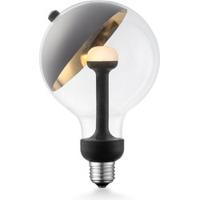 Design LED Lichtbron Move Me - Zwart/Goud - G120 Sphere LED lamp - 12/12/18.6cm - Met verstelbare diffuser via magneet - geschikt voor E27 fitting - Dimbaar - 5W 400lm 2700K - warm wit licht - thumbnail