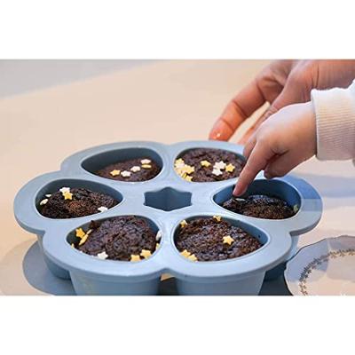 BEABA Multiportions siliconen 6x150 ml blauw