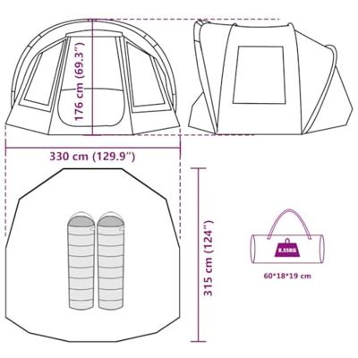 Vistent 2-persoons waterdicht camouflage Vistent 2-persoons waterdicht camouflage