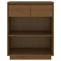 Wandkast 60x34x75 cm massief grenenhout honingbruin - thumbnail