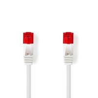 Nedis CAT6 Netwerkkabel | RJ45 Male | RJ45 Male | U/UTP | 0.50 m | Snagless | Plat | PVC | Wit | Label - CCGL85215WT05 - thumbnail