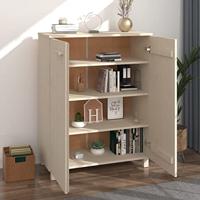 Schoenenkast HAMAR 85x40x108 cm massief grenenhout honingbruin - thumbnail